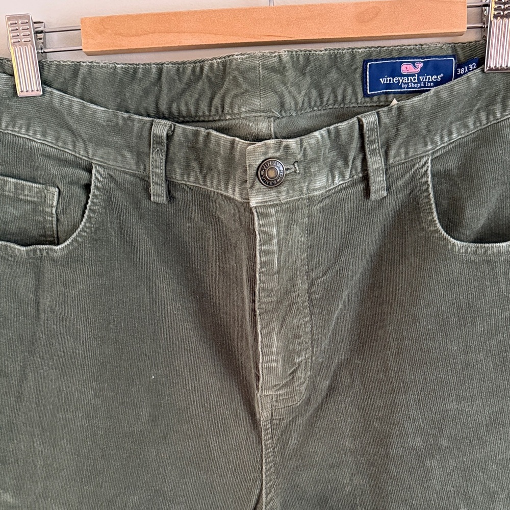 Vineyard Vines Men's Olive Corduroy Trousers